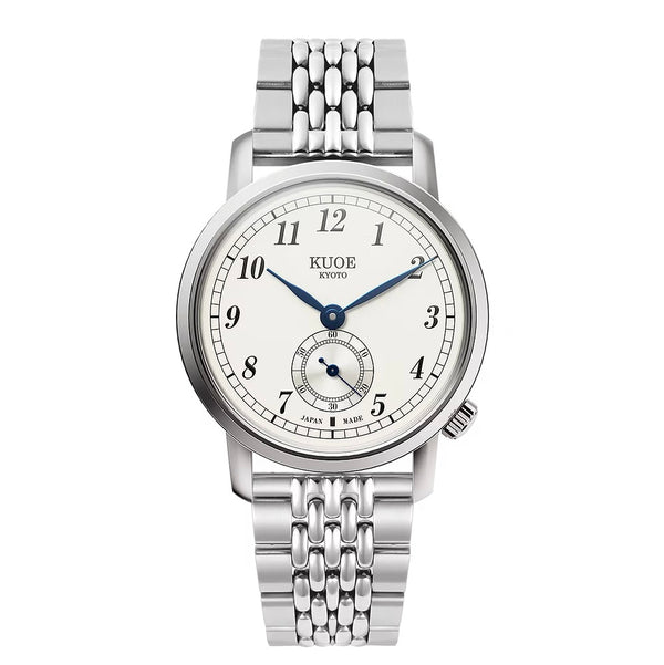 Kuoe Old Smith 90-007 Automatic Blued Steel Hands with Stainless Steel Bracelet