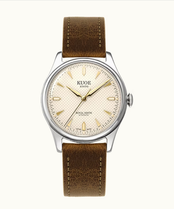 Kuoe Royal Smith 90-006 Silver Case Ivory Dial