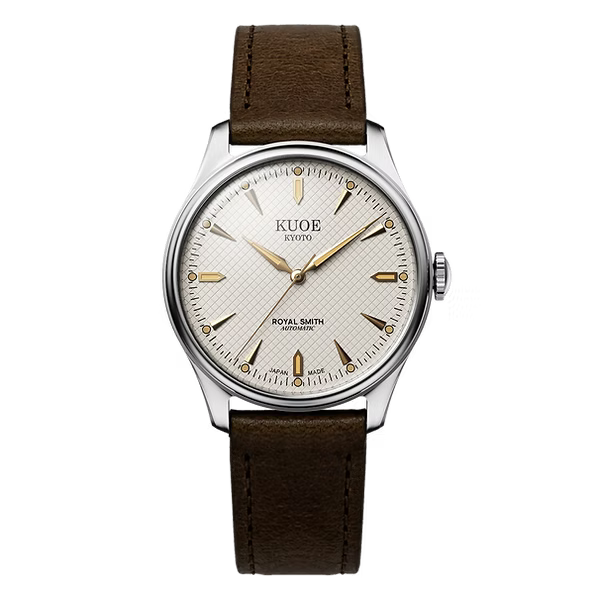 Kuoe Royal Smith 90-006 Large - 39mm Silver Case Ivory Dial