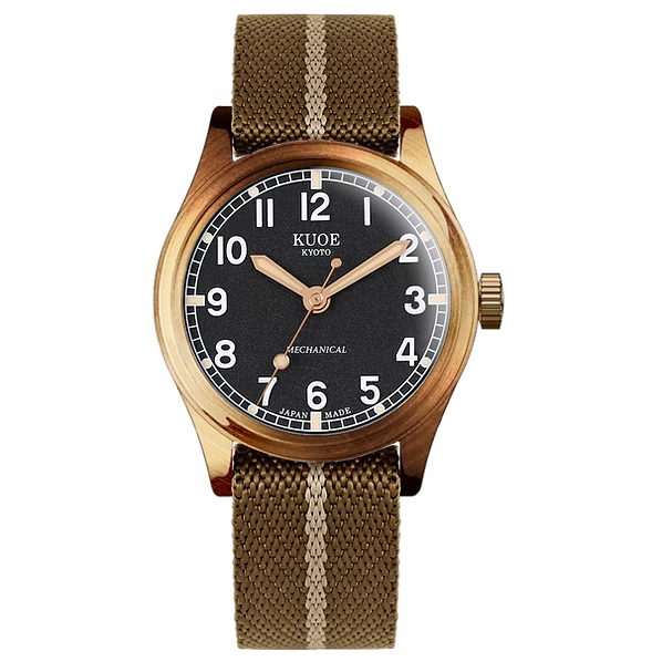 Kuoe Old Smith 90-002 35mm Version Bronze Case Black Dial No-Date