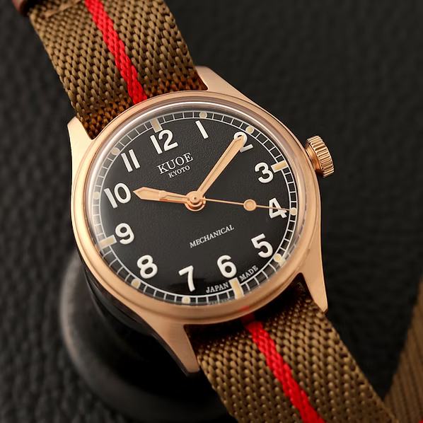 Kuoe Old Smith 90-002 35mm Version Bronze Case Black Dial No-Date