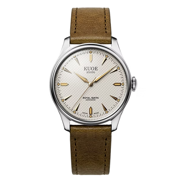 Kuoe Royal Smith 90-006 Large - 39mm Silver Case Ivory Dial