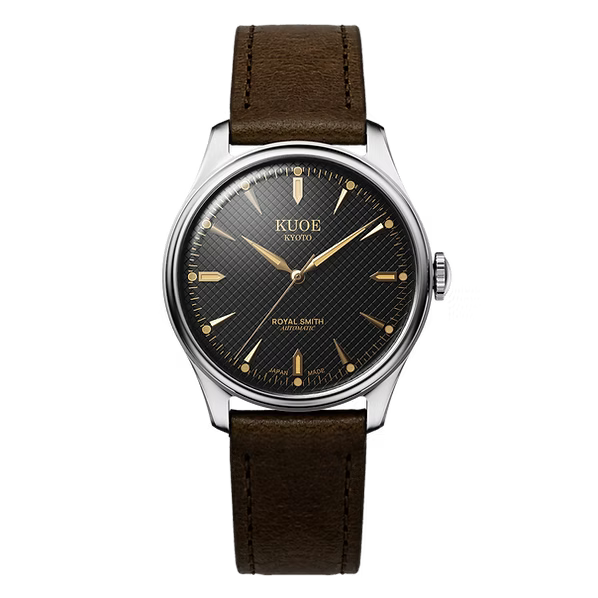 Kuoe Royal Smith  90-006 Large - 39mm Silver Case Black Dial