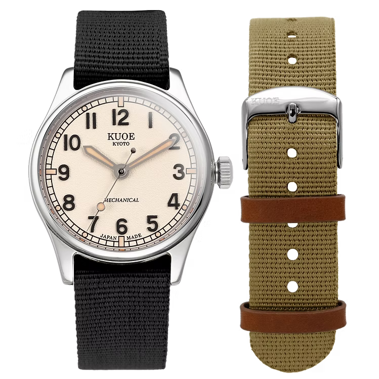 Kuoe OLD SMITH 90-002 Automatic, Ivory Dial with Swiss Super-LumiNova
