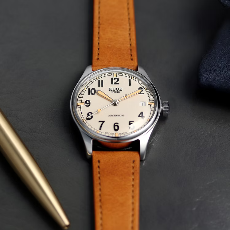 Kuoe OLD SMITH 90-002 Automatic, Ivory Dial with Swiss Super-LumiNova