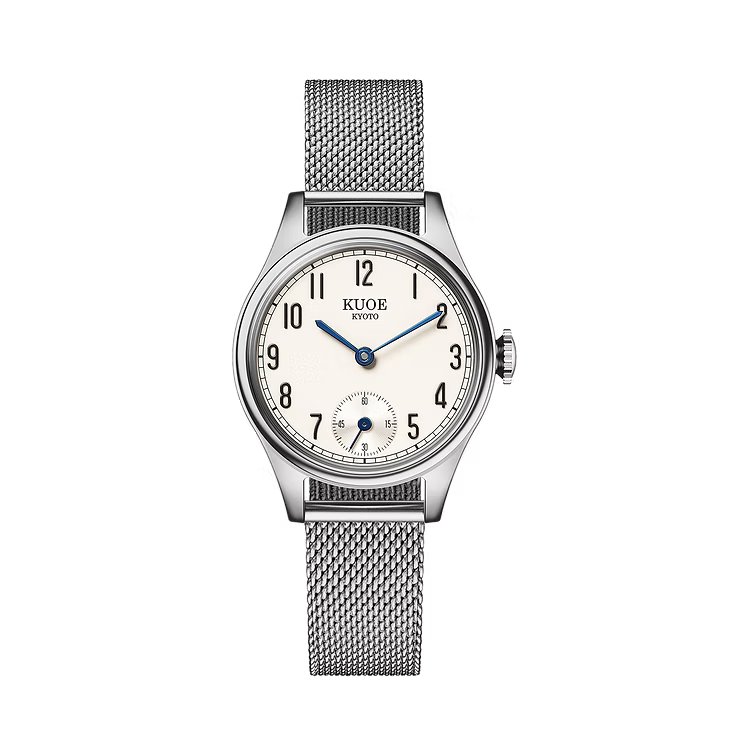 Kuoe HOLBORN 90-003 Silver Case with Blue Hands, Women's Watch - Arabic Indices