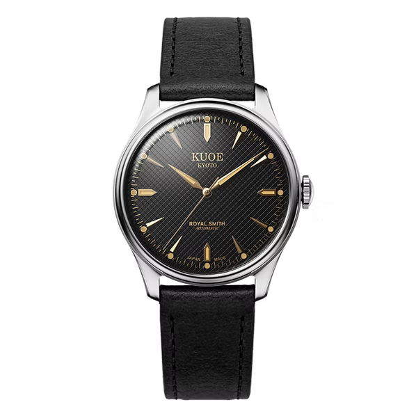Kuoe Royal Smith  90-006 Large - 39mm Silver Case Black Dial