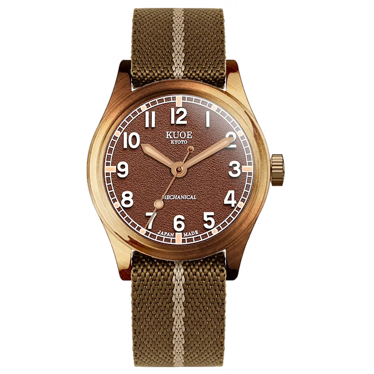 Kuoe OLD SMITH 90-002 38mm Version Bronze Case Brown Dial