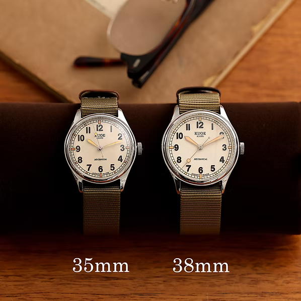 Kuoe Old Smith 90-002 Large - 38mm Automatic No-Date (Black Dial)