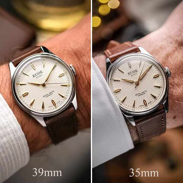Kuoe Royal Smith 90-006 Large - 39mm Silver Case Ivory Dial