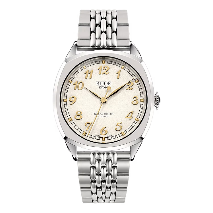 Kuoe ROYAL SMITH 90-008 Silver / Gold with Stainless Steel Bracelet