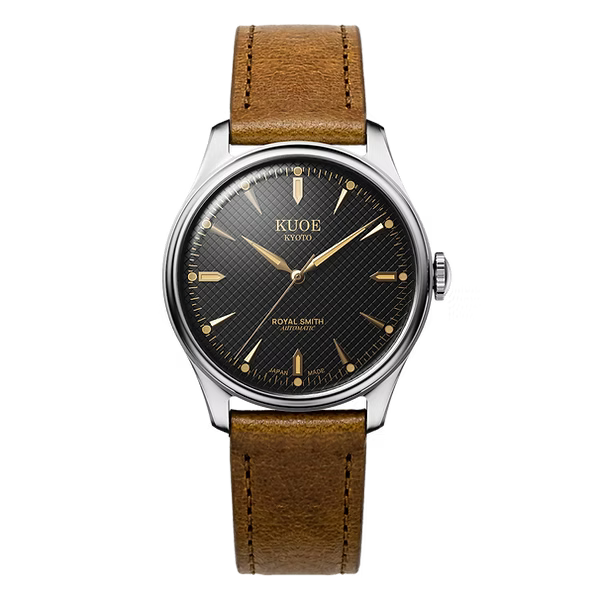 Kuoe Royal Smith  90-006 Large - 39mm Silver Case Black Dial