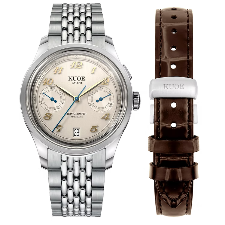 Kuoe ROYAL SMITH 90-010 Automatic Ivory x Vertical Brushed Dial