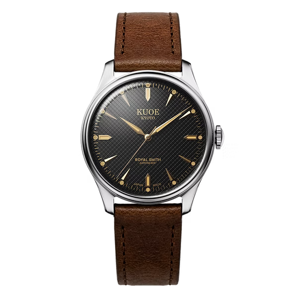 Kuoe Royal Smith  90-006 Large - 39mm Silver Case Black Dial