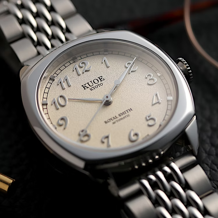 Kuoe ROYAL SMITH 90-008 Silver / Silver with Stainless Steel Bracelet