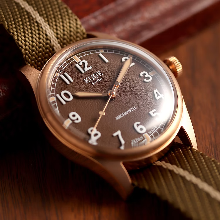 Kuoe OLD SMITH 90-002 38mm Version Bronze Case Brown Dial