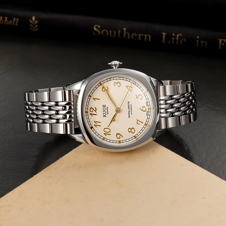 Kuoe ROYAL SMITH 90-008 Silver / Gold with Stainless Steel Bracelet