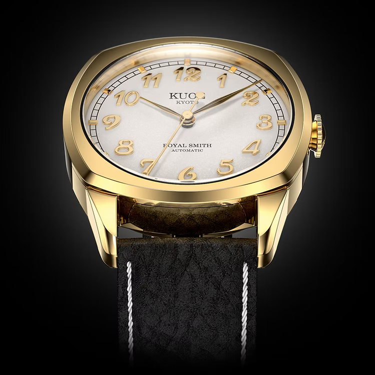 Kuoe ROYAL SMITH 90-008 Gold Case with Gold Indices