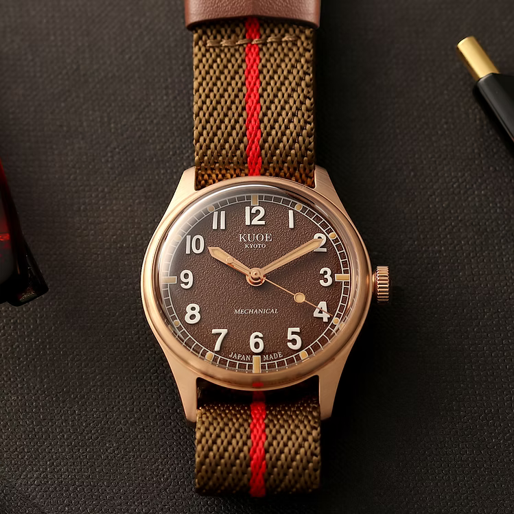 Kuoe OLD SMITH 90-002 38mm Version Bronze Case Brown Dial