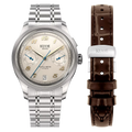 Kuoe Royal Smith 90-010 Automatic Ivory x Vertical Brushed Dial