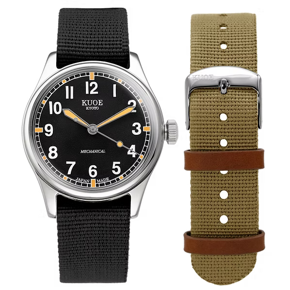 Kuoe Old Smith 90-002 Large - 38mm Automatic No-Date (Black Dial)