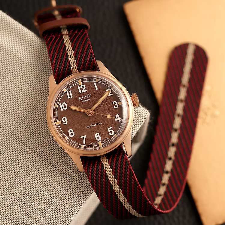 Kuoe OLD SMITH 90-002 38mm Version Bronze Case Brown Dial
