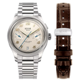 Kuoe ROYAL SMITH 90-010 Automatic Ivory x Vertical Brushed Dial