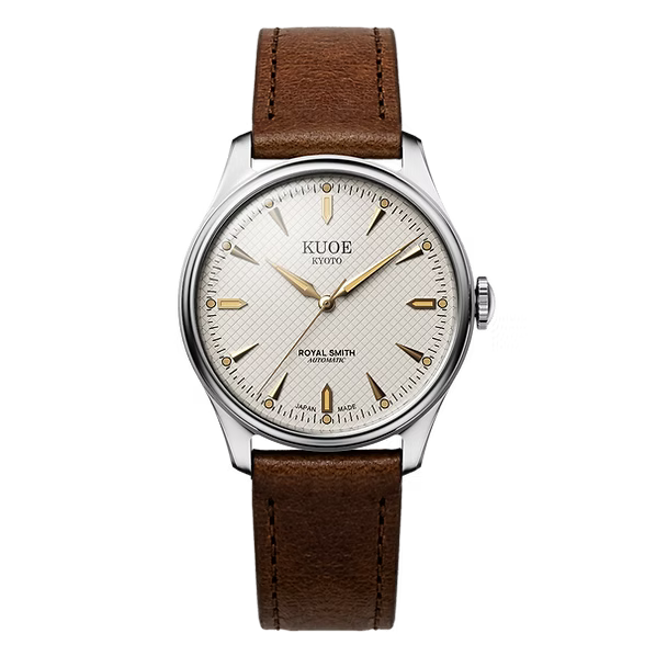 Kuoe Royal Smith 90-006 Large - 39mm Silver Case Ivory Dial