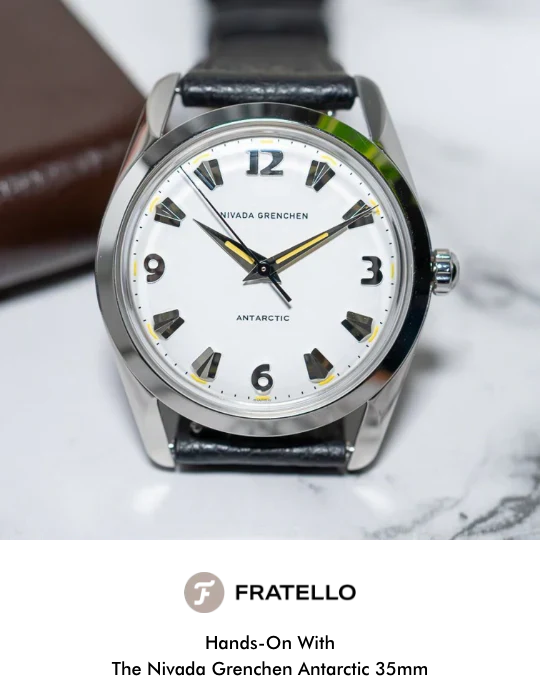 Nivada Grenchen ANTARCTIC WHITE LUMINOVA - 35mm