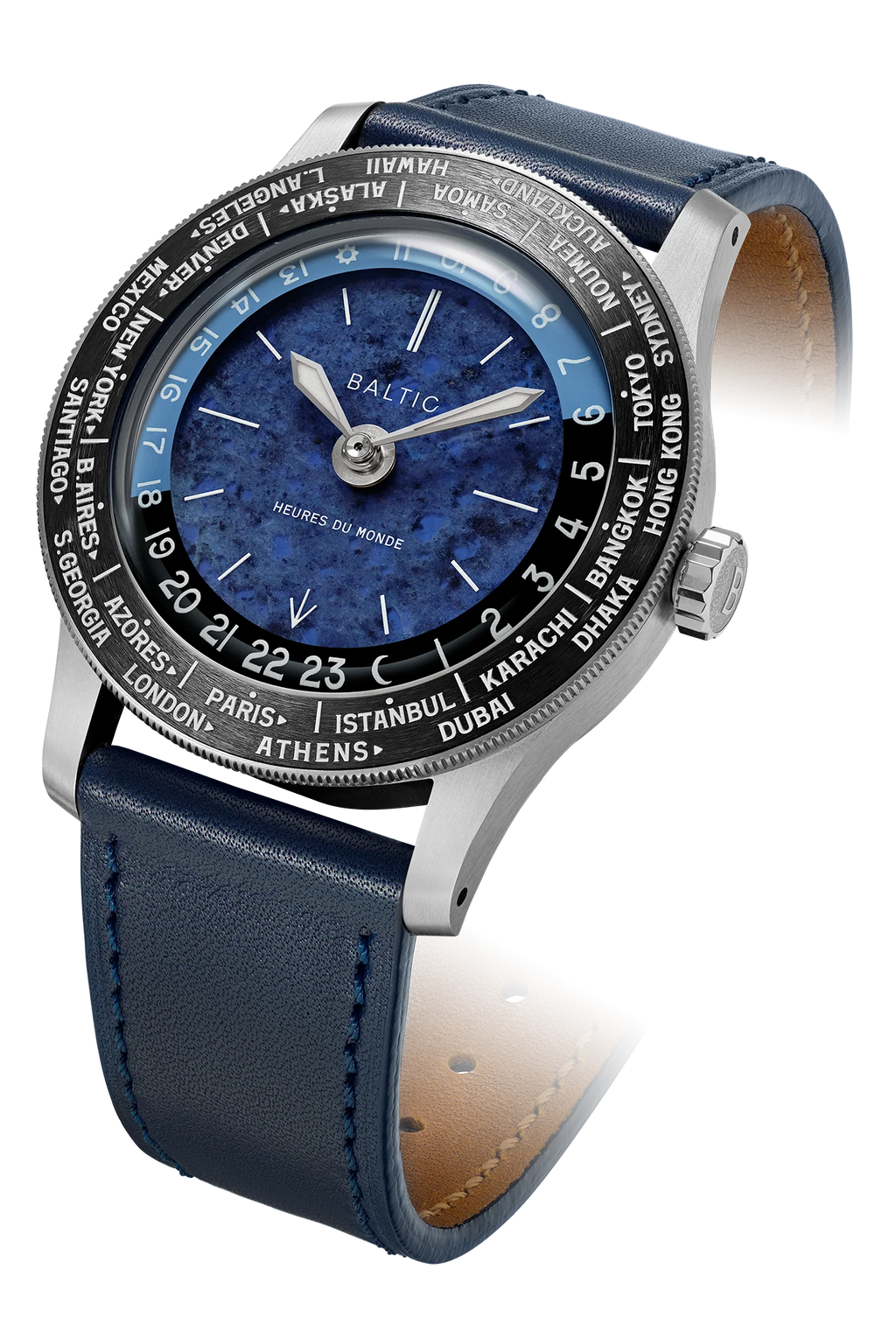 Baltic Heures du Monde Worldtimer - Sodalite
