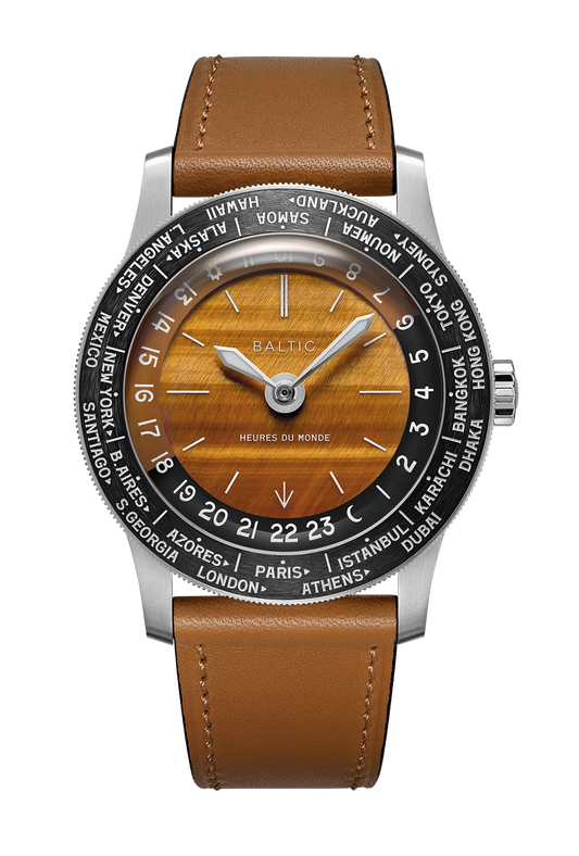 Baltic Heures du Monde Worldtimer - Tiger Eye