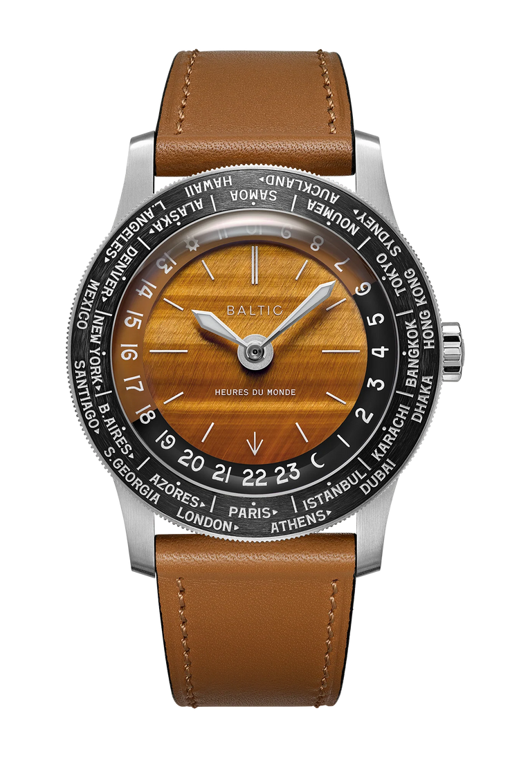 Baltic Heures du Monde Worldtimer - Tiger Eye