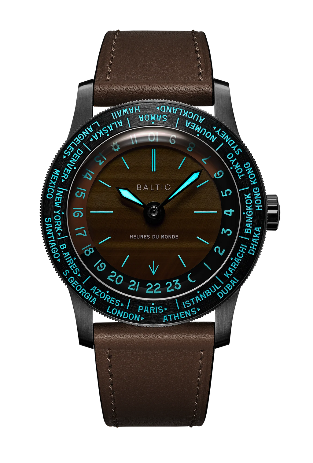 Baltic Heures du Monde Worldtimer - Tiger Eye