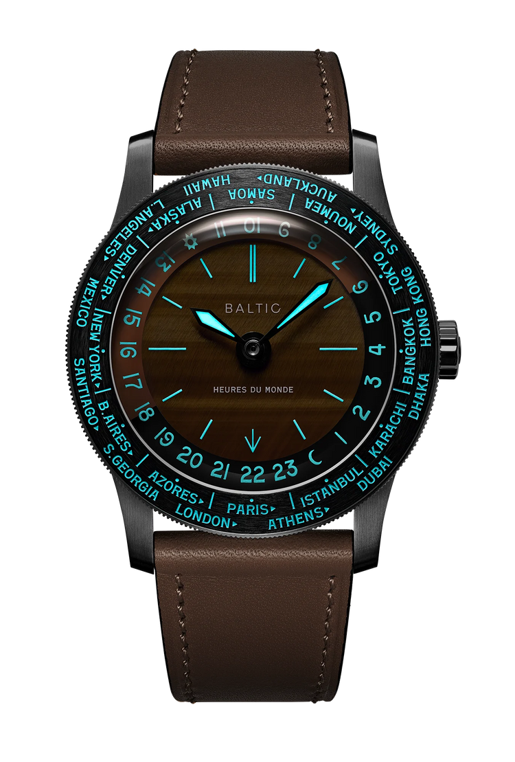 Baltic Heures du Monde Worldtimer - Tiger Eye