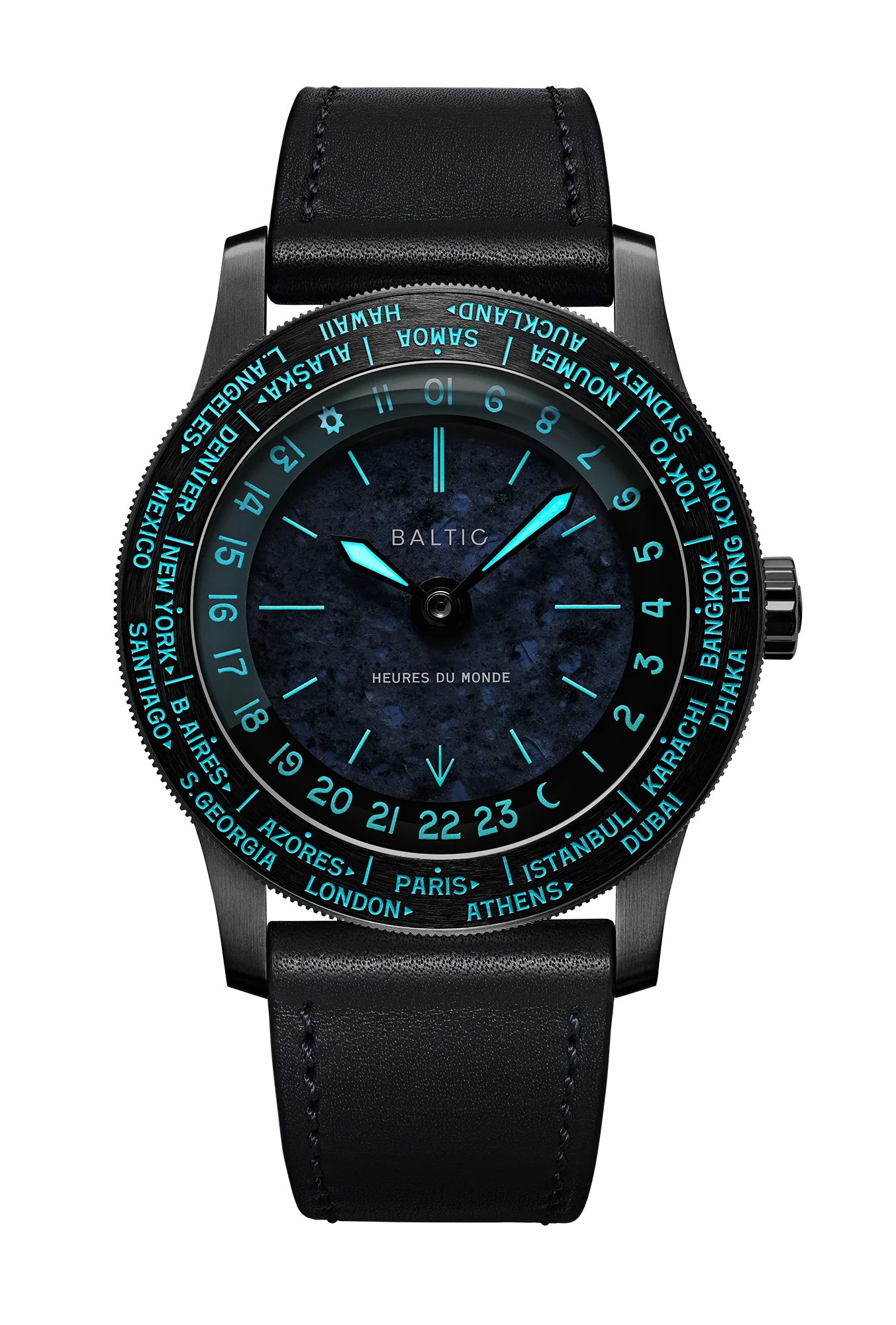 Baltic Heures du Monde Worldtimer - Sodalite