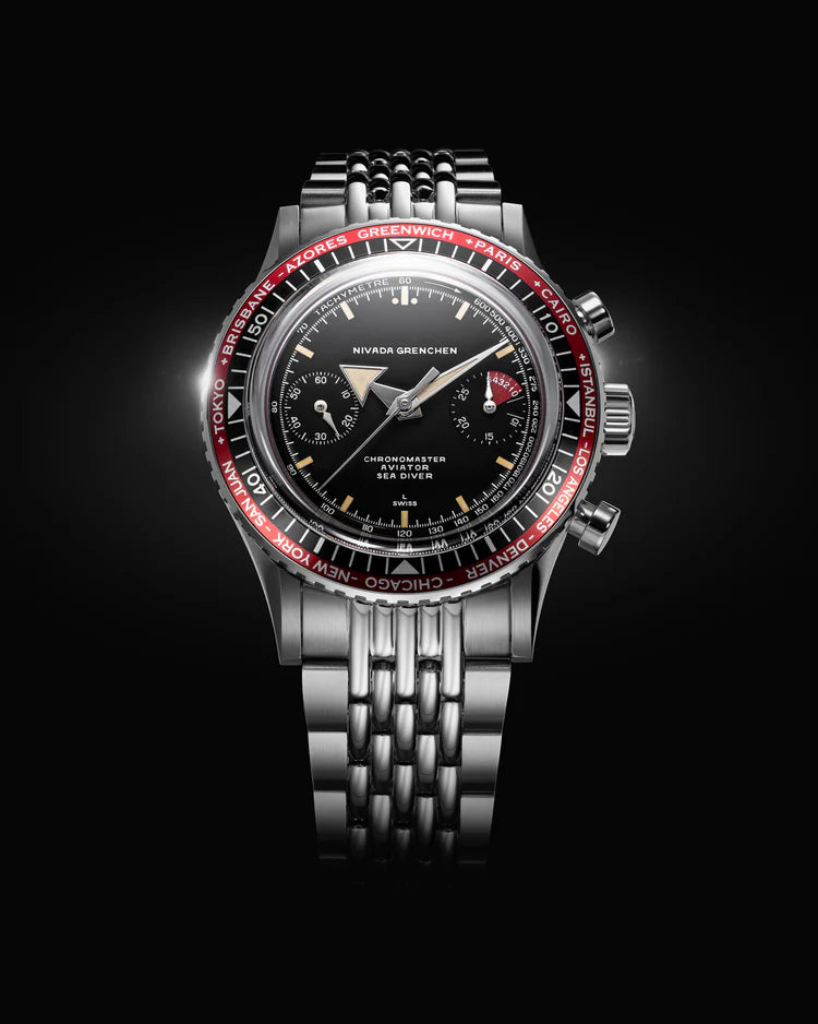 Nivada Grenchen CHRONOMASTER BROAD ARROW INTER.BEZEL - 38MM