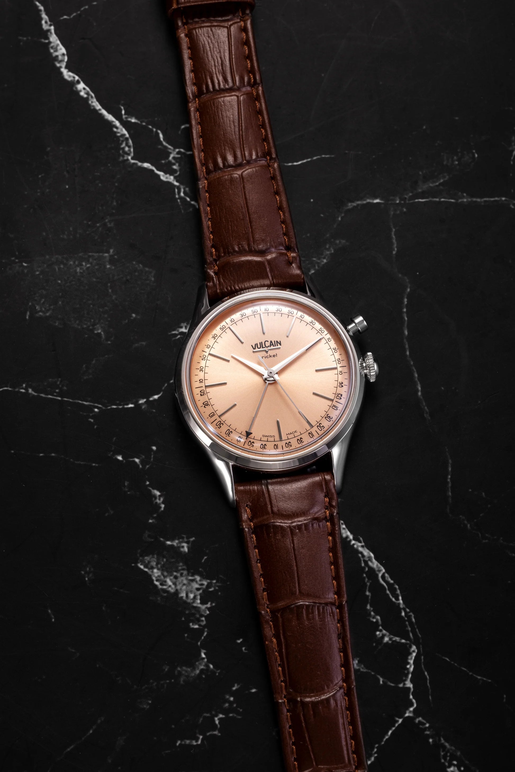 Vulcain Cricket President 36 mm - Pale Salmon