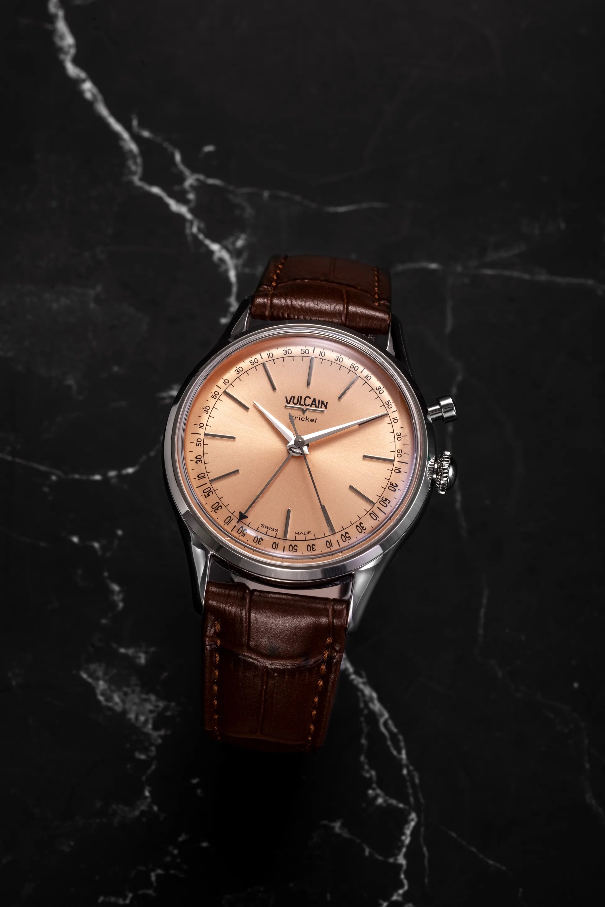 Vulcain Cricket President 36 mm - Pale Salmon