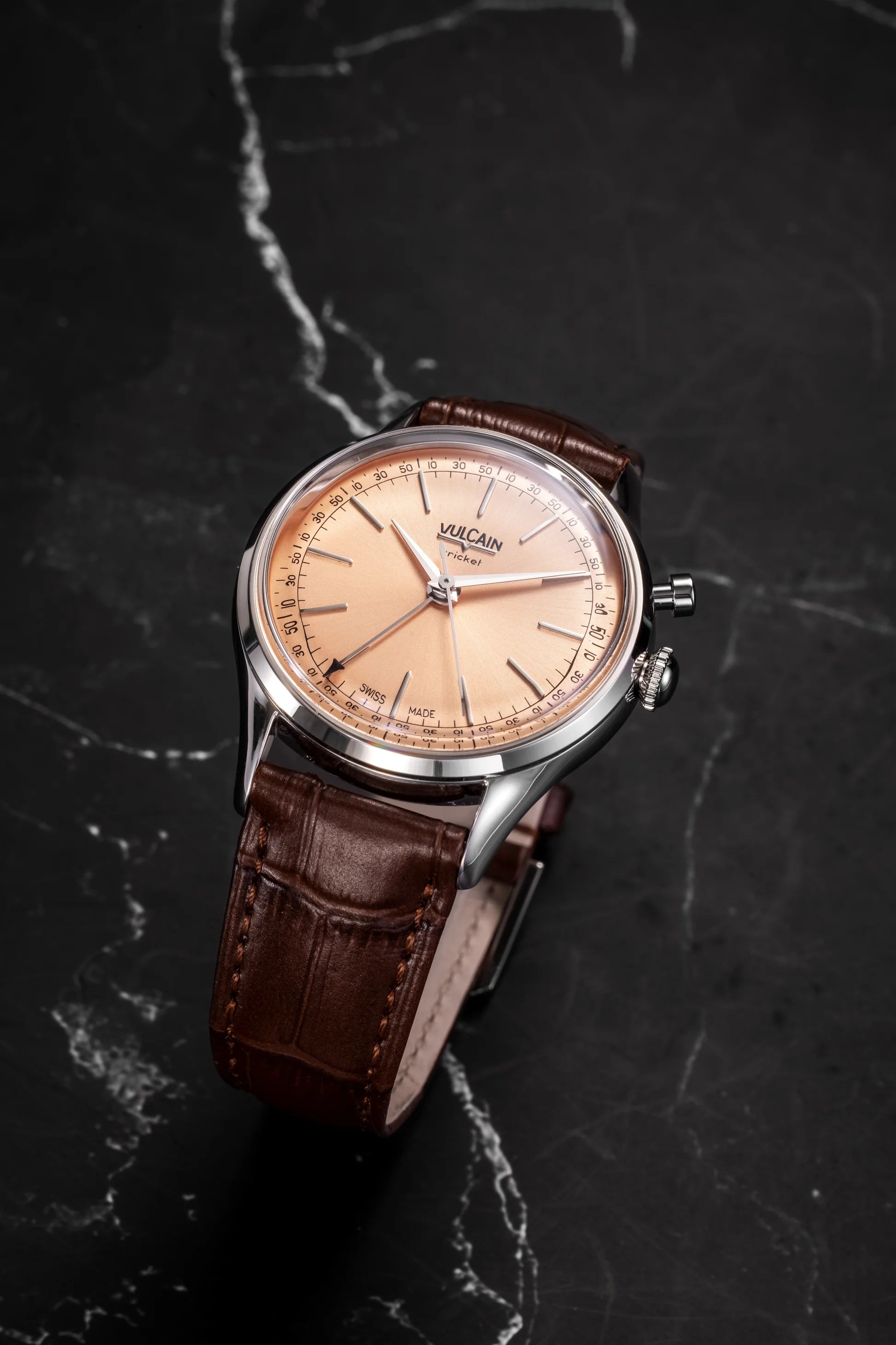 Vulcain Cricket President 36 mm - Pale Salmon
