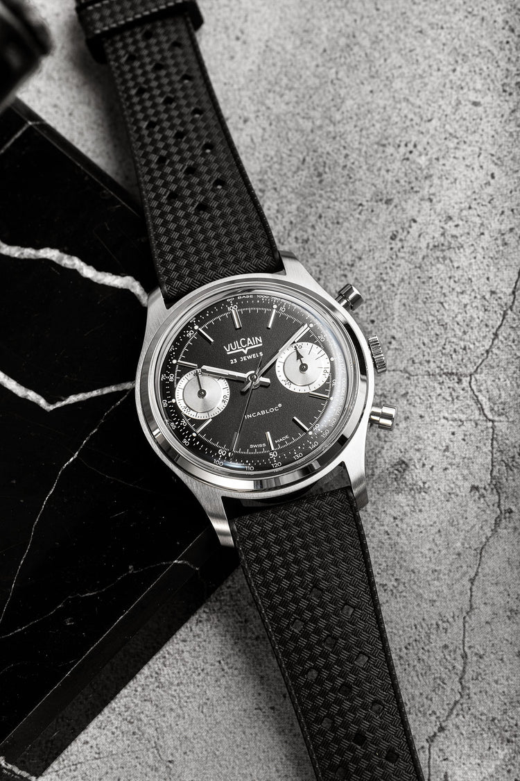 Vulcain Chronograph 70's - Black & Silver