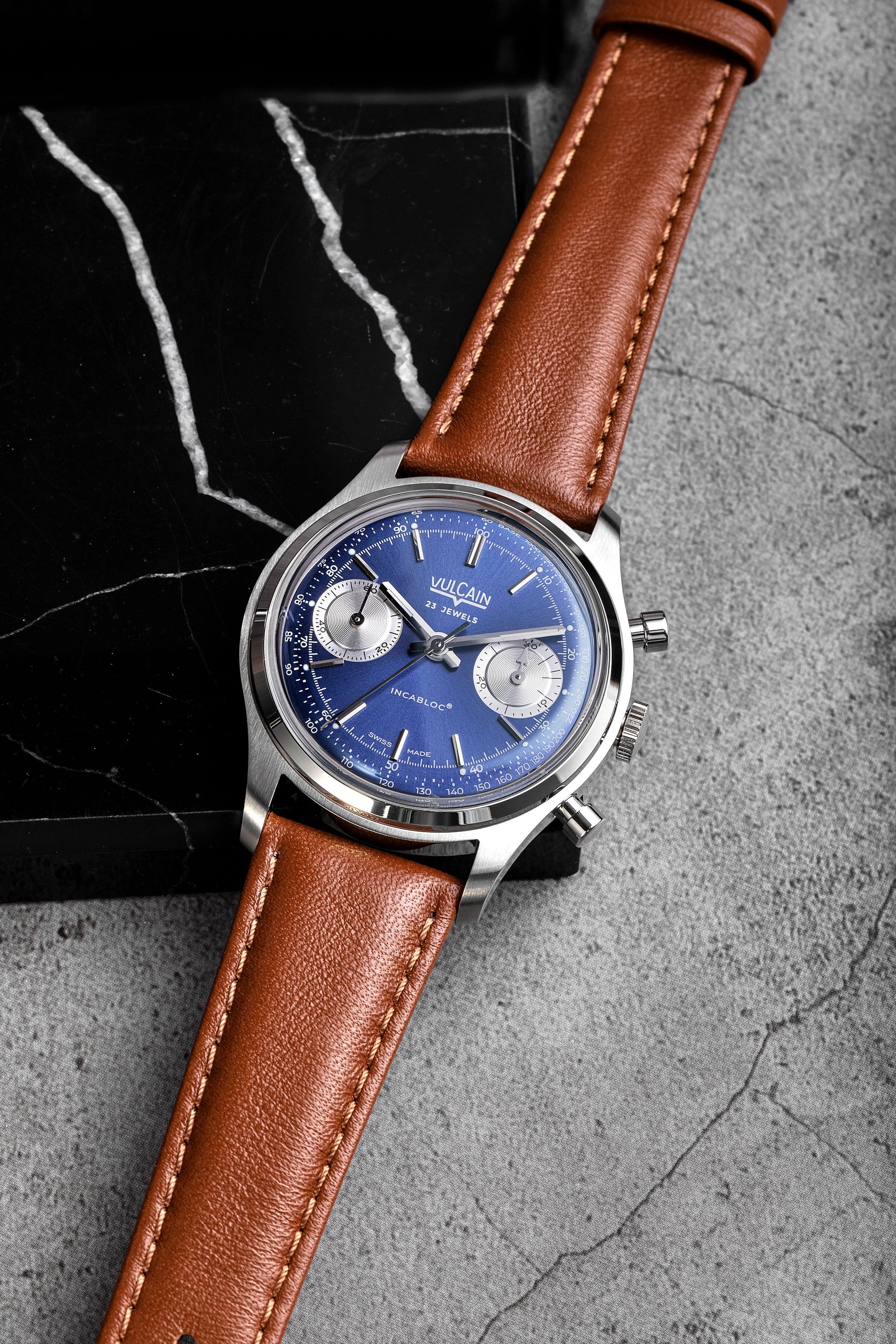 Vulcain Chronograph 70's - Blue