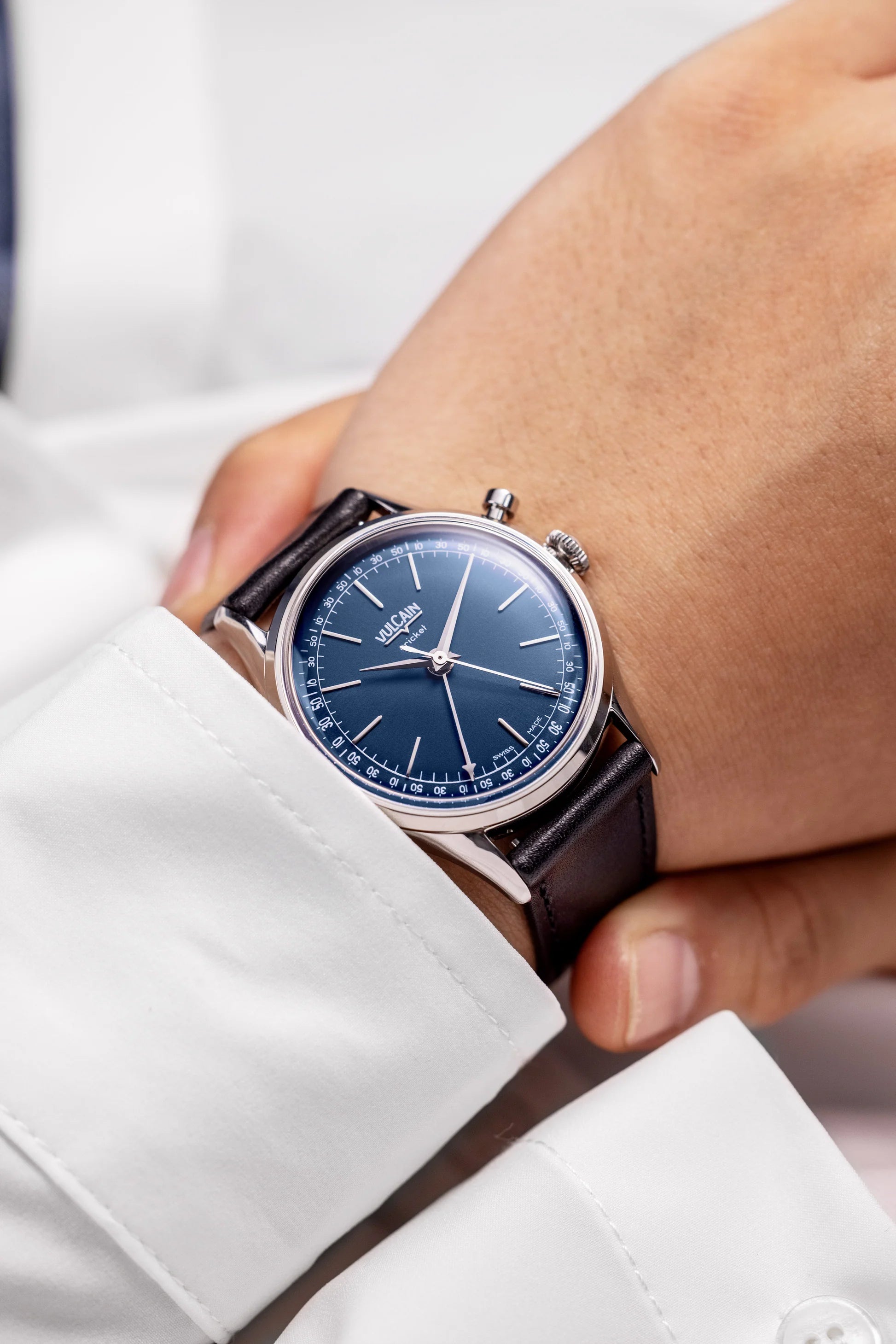 Vulcain Cricket President 39 mm - Blue