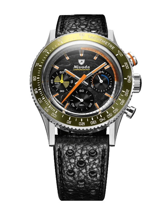 Nivada Grenchen Chronoking Mecaquartz Racing Carbon
