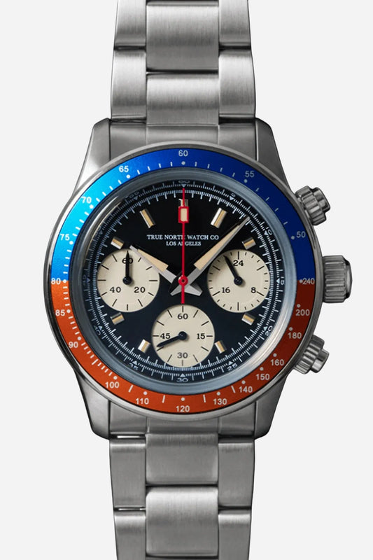 TNC Heritage Chronograph - Red & Blue Bezel