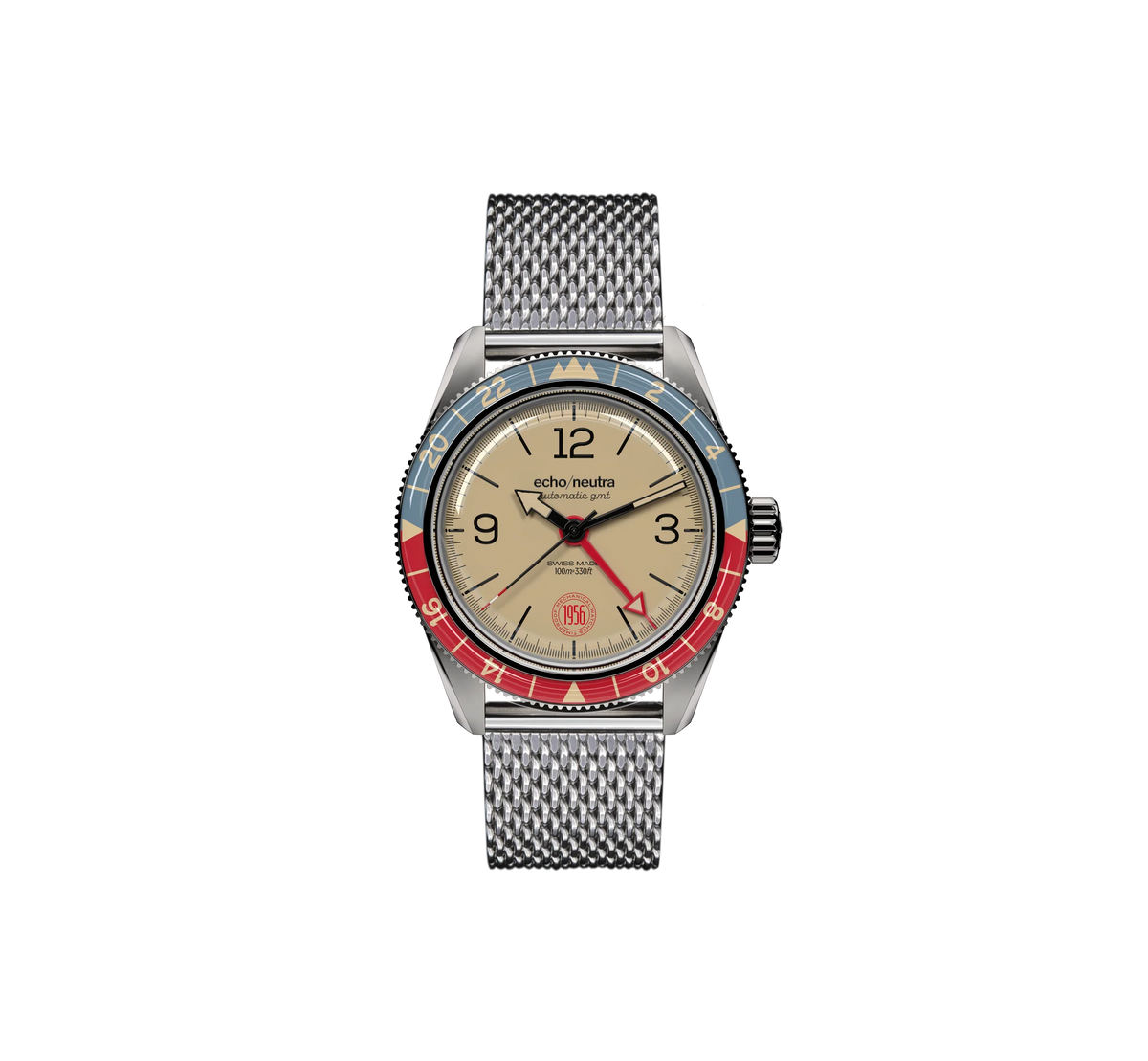 Echo/Neutra 1956 Gmt Khaki – Clicky Bezel