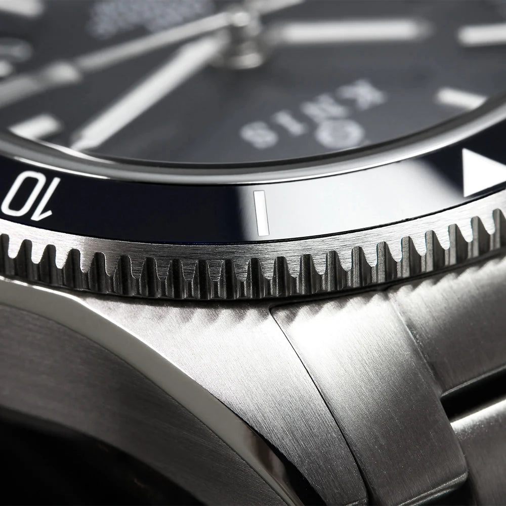 KNIS Meteorite GMT Automatic Divers Watch Black / Stainless Steel Bracelet (KN007-MT)