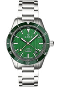 KNIS GMT Automatic Divers Watch Green / Stainless Steel Bracelet (KN007-GR)