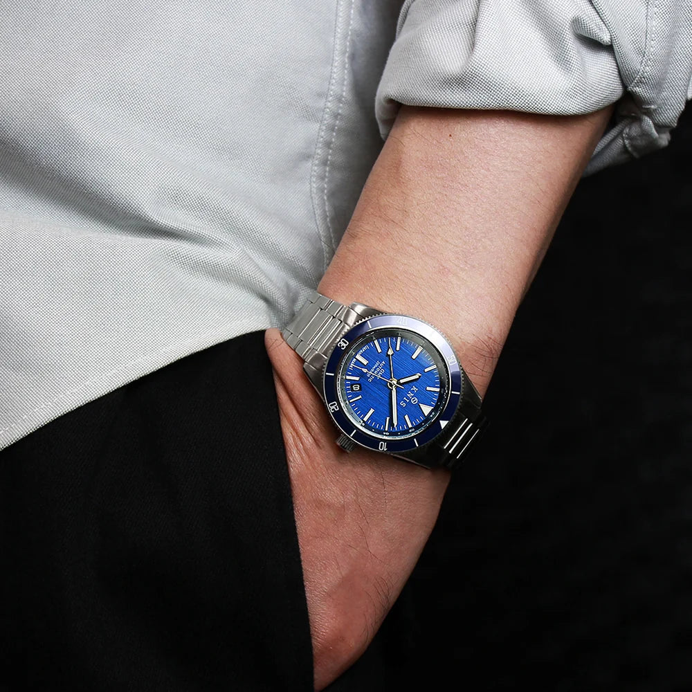 KNIS GMT Automatic Divers Watch Blue / Stainless Steel Bracelet (KN007-BL)