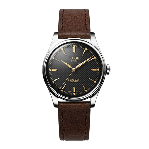 Kuoe Royal Smith  90-006 Large - 39mm Silver Case Black Dial