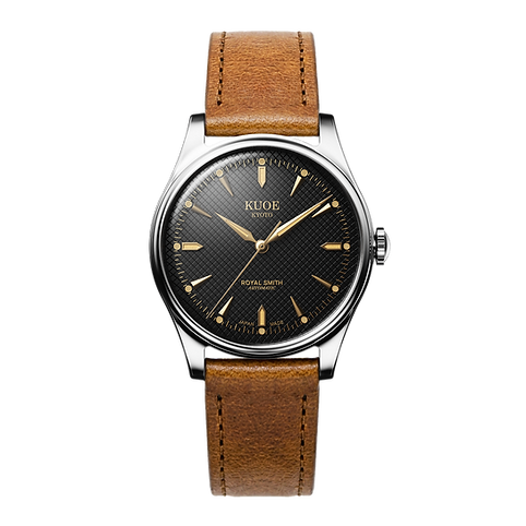 Kuoe Royal Smith  90-006 Large - 39mm Silver Case Black Dial